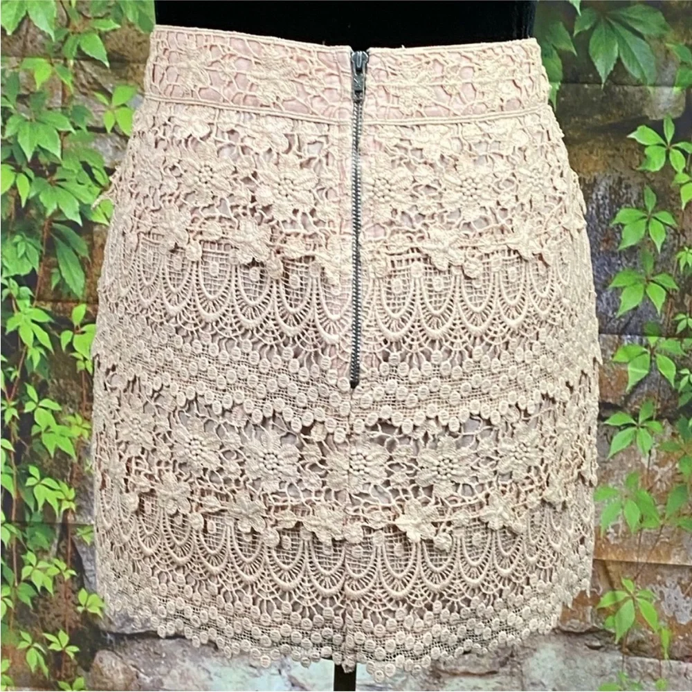 American‎ Eagle Blush Pink Lace Mini Skirt